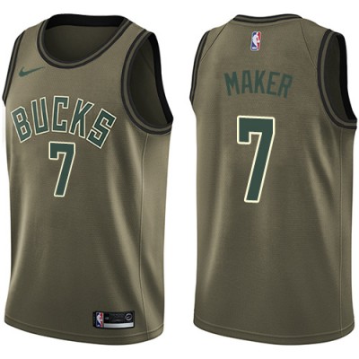 Nike Milwaukee Bucks #7 Thon Maker Green Salute to Service Youth NBA Swingman Jersey